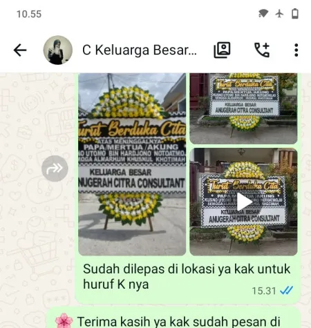 Pengiriman Papan Bunga Duka Cipinang Besar Utara