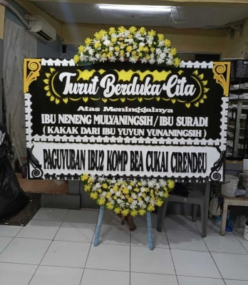 Papan Bunga di Cipinang Besar Utara